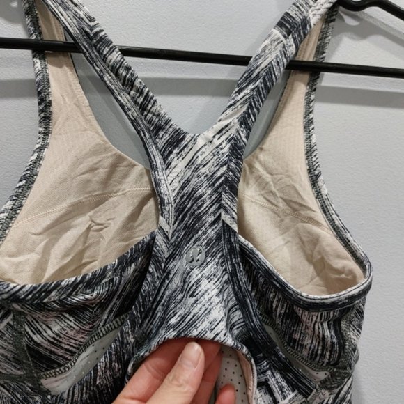 Lululemon Crossback Tank Heatwave White Black Size 2 - Picture 4 of 7